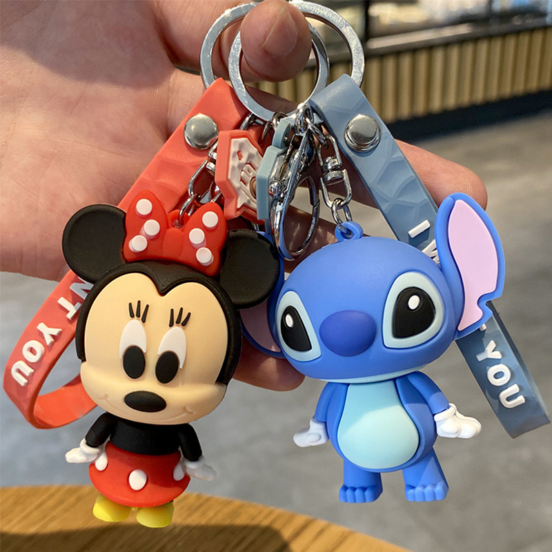 Minnie Mickey Keychain, Disney Stitch Keychain