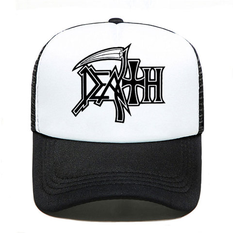 DEATH Hoodies ROCK BAND HEAVY METAL Baseball Cap Women Men Unisex 2022 Summer Parent-child Hats Mesh Visor Outdoor Sun Hat ► Photo 1/6