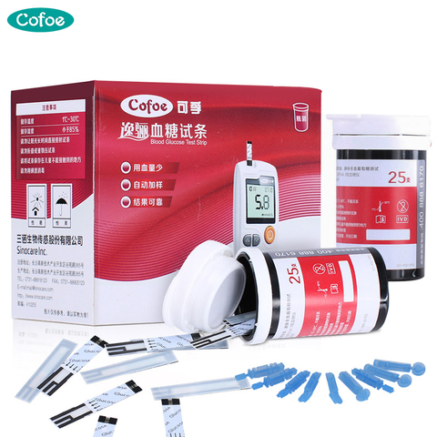 Cofoe Yili 50/100 Blood Glucose Test Strips with Lancets and Needles for Diabetes monitor glucose ► Photo 1/6