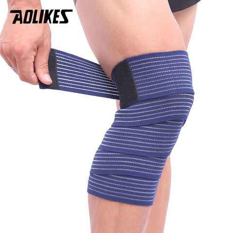 AOLIKES 1PCS Elastic Bandage Tape Sport Knee Support Strap Shin Guard Compression Protector For Ankle Leg Wrist Wrap ► Photo 1/6