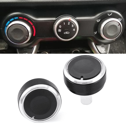 AC Knob Car 2PCS Air Conditioning Heat Control Switch Knob For KIA RIO K2 Hyundai Solaris 2017-19 ► Photo 1/2