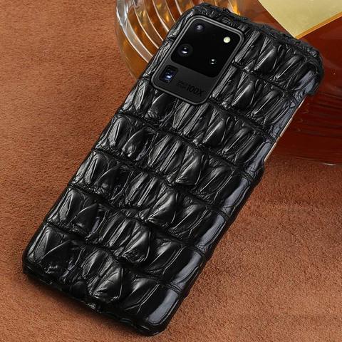 100% Genuine Crocodile Leather Case for Samsung Galaxy S20 Ultra S20 FE S9 S8 S10 Plus Note 20 10 9 A31 A50 A70 A71 A51 5G Cover ► Photo 1/6