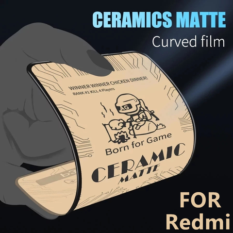 Matte Frosted Ceramic Film for Xiaomi Redmi Note 9 8 Pro 7 9S 10 8T Screen Protector Glass for Redmi 9C 9A 5 Plus 4X K20 Pro K30 ► Photo 1/6