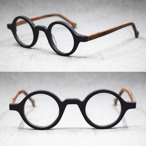 38mm Small Vintage Round Hand Made Men Women Full Rim Acetate Retro +50 +75 +1 +125 +150 +175 +2 +250 +3 +350 +375 +4 +425 +450 ► Photo 1/6