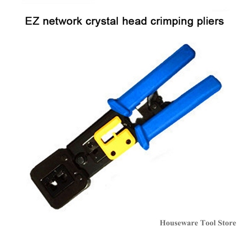 EZ RJ45 Crimper Hand Network Tools Pliers RJ12 Cat5 Cat6 8P8C Cable Stripper Pressing Clamp Tongs Clip Pliers Multi Function New ► Photo 1/6