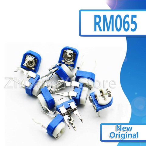 50pcs RM063 RM-063 100 200 500 1K 2K 5K 10K 20K 50K 100K 200K 500K 1M ohm Trimpot Trimmer Potentiometer variable resistor ► Photo 1/1