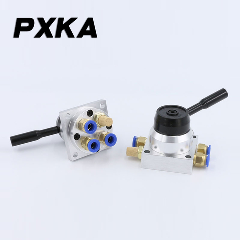 Free shipping Pneumatic manual valve manual rotary valve K34R6-8D/K34R6-8L manual valve cylinder control valve 3-position 4-way ► Photo 1/6