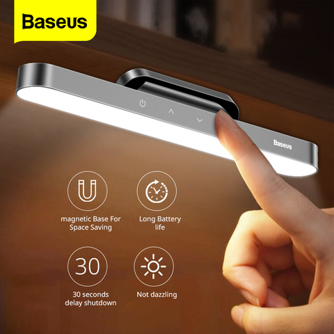 Baseus LED Table Lamp Magnetic Desk Lamp Hanging Wireless Touch Night Light for Study Reading Lamp Stepless Dimming USB Light ► Photo 1/6
