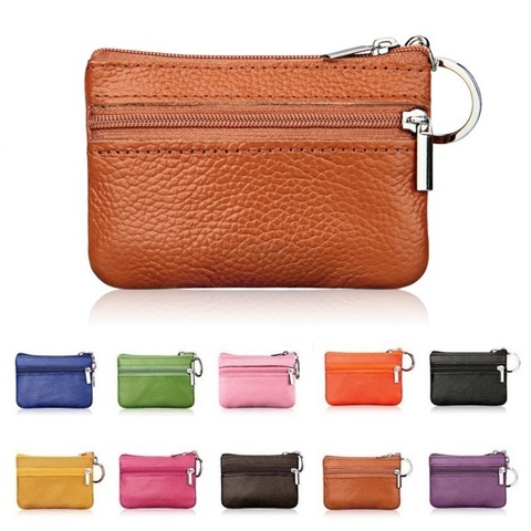 PU Leather Coin Purses Women's Small Change Money Bags Pocket Wallets Key Holder Case Mini Functional Pouch Zipper Card Wallet ► Photo 1/6