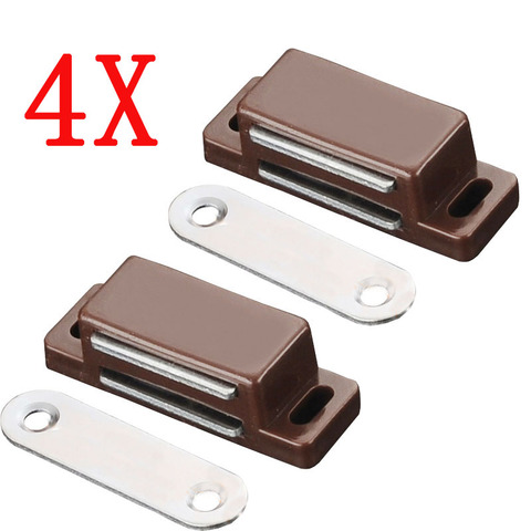 Myhomera 4 Sets Strong Door Magnetic Closer Cabinet Door Catch Latch Magnet Suction Bar Silence Non-flapping Cupboard Wardrobe ► Photo 1/1
