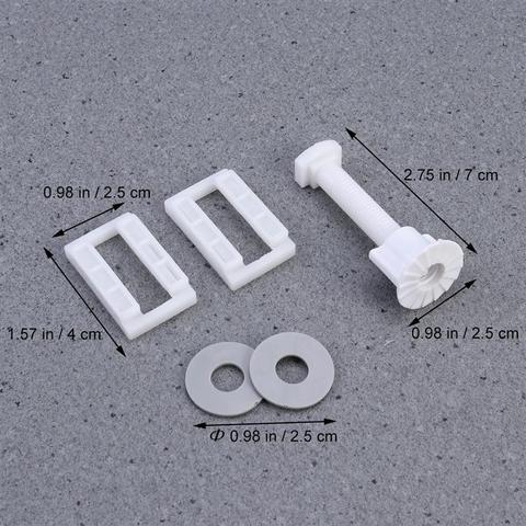 6Pcs Plastic Toilet Seat Hinge Bolt Screw with Nuts and Washers Set ► Photo 1/6