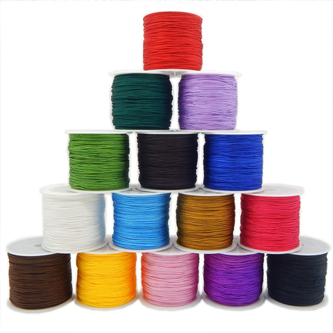 17 Colors 55m Nylon Cord Thread Chinese Knot Macrame Cord Bracelet Braided String DIY Tassels Beading Shamballa String Thread ► Photo 1/5