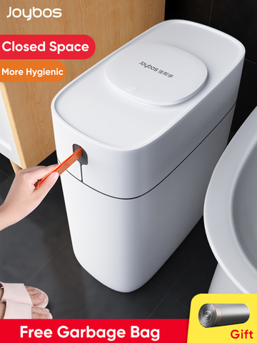 JOYBOS Trash Can Household Toilet Bathroom Living Room Creative High-End Simple Covered Automatic Packaging Storage Bin JX7 ► Photo 1/5