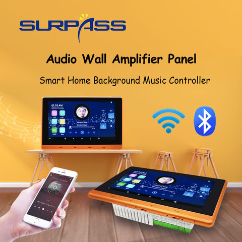 Smart Home Wifi Bluetooth Touch Screen In Wall Amplifier Audio Home Stereo Subwoofer Android Sound Amplifiers with RJ45 RS485 ► Photo 1/6