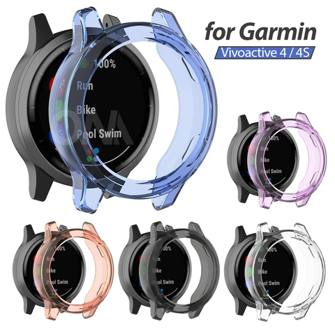 Protective case for Garmin Vivoactive 4 4S High Quality TPU cover slim Smart Watch bumper shell for Garmin Active S ActiveS ► Photo 1/6