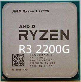AMD Ryzen 3 2200G R3 2200G 3.5 GHz Quad-Core Quad-Thread CPU Processor YD2200C5M4MFB Socket AM4  R3-2200G ► Photo 1/1