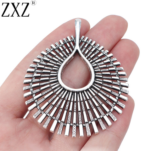 ZXZ 2pcs Tibetan Silver Large Charms Pendants for Jewelry Making Findings 68x56mm ► Photo 1/3