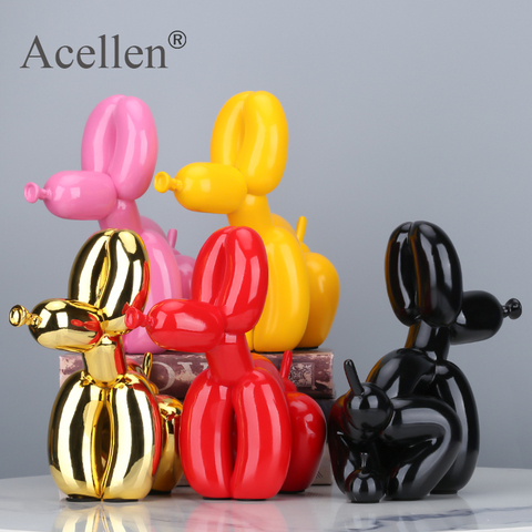 Animals Figurine Resin Cute Squat Poop Balloon Dog Shape Statue Art Sculpture Figurine Craftwork Tabletop Home Decor Accessories ► Photo 1/6