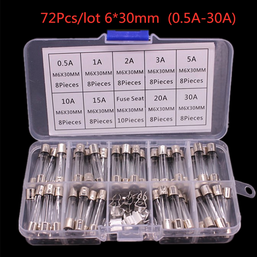100pcs 5x20 Low Breaking Low Current 5mm x 20mm Quick Fast Blow Glass Tube Fuse 