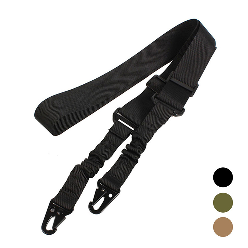 Tactical 2Two Dual Point Sling Adjustable Bungee Hunting Rifle Gun Airsoft Strap 
