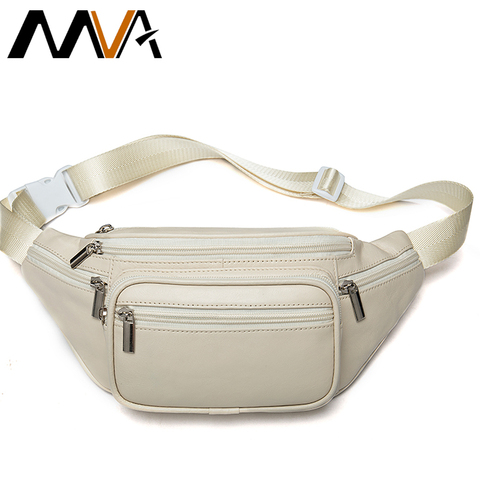 MVA Genuine Leather Belt Bag Women's Waist Bags For Women Fanny Pack Female Waist Pack Belt Waist Bag Woman Phone Bags Bumbag ► Photo 1/6