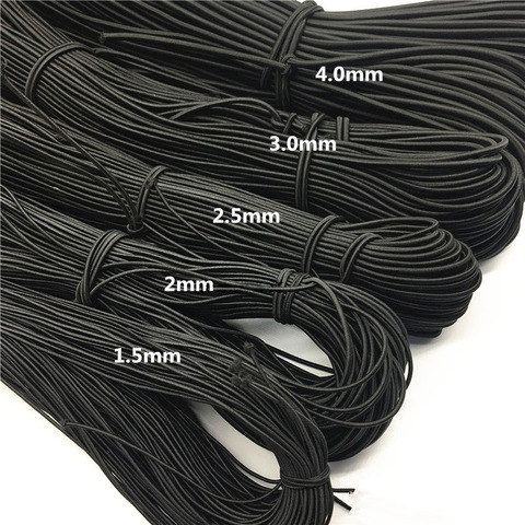 2Meter/Bag 1MM/1.5MM/2MM/2.5MM/3MM/4MM/5MM High-Quality Round Elastic Band Elastic Rope Rubber Band DIY Sewing Accessories ► Photo 1/6