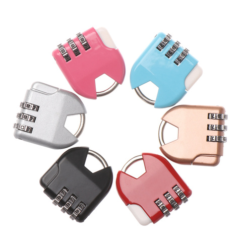 Travel padlock Anti-theft Backpack Small Padlock Resettable 3 Digit Combination Suitcase Password Code Lock Padlock ► Photo 1/6