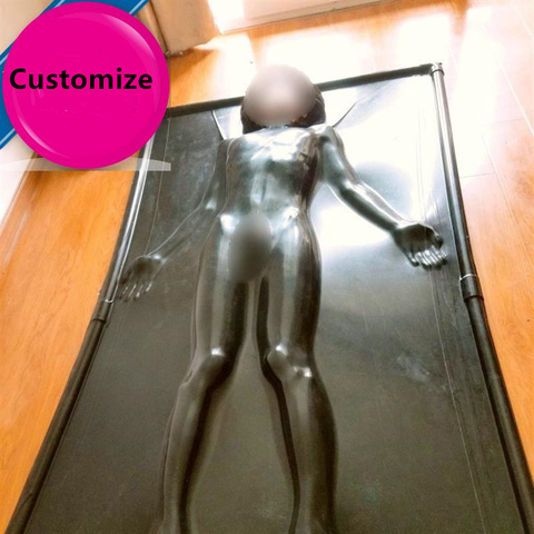 Handmade Black Latex Vacbed Vacuum Catsuit Frame Pump Sleeping Bag Breathing Play ► Photo 1/1