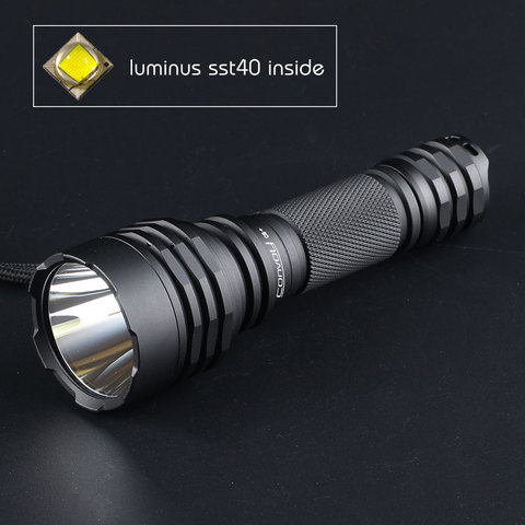 Powerful LED Torch Flashlight, Convoy C8+ with SST40 Led Lantern Flash Light 2000lm Camping Fishing Hiking Bike Light Work Lamp ► Photo 1/6