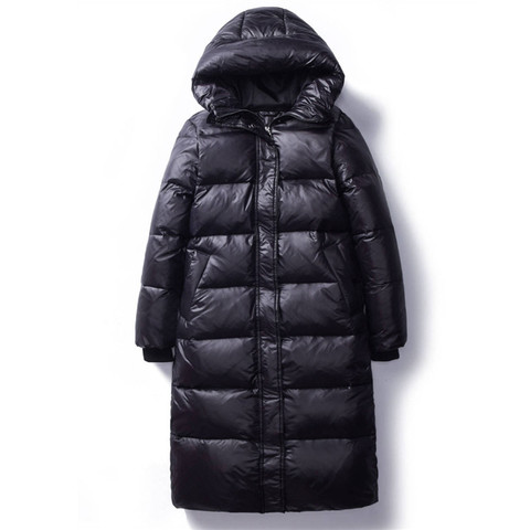 2022 Korean Winter Down Cotton Jackets Women's Long Parkas Slim Hooded Warm Winter Coats Female Plus Size Black Overcoats V1162 ► Photo 1/6