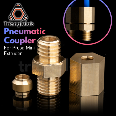 trianglelab Brass Pneumatic Connector M8 Thread for Bowden extruder For PRUSA MINI Extruder 4MM PTFE TUBE Pneumatic Connector ► Photo 1/5
