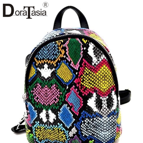 DORATASIA New INS Hot Colorful Animal Print Mini Backpack Women 2022 Cool Unique Small Capacity Top Handle Bag Ladies ► Photo 1/6