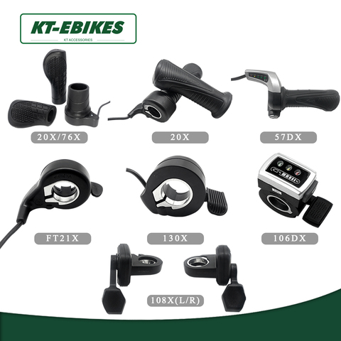 Electric Bicycle Thumb Throttle ebike Whole Throttle Half Twist Throttle Handle With Battery Indicator Lock with Power Switch ► Photo 1/6