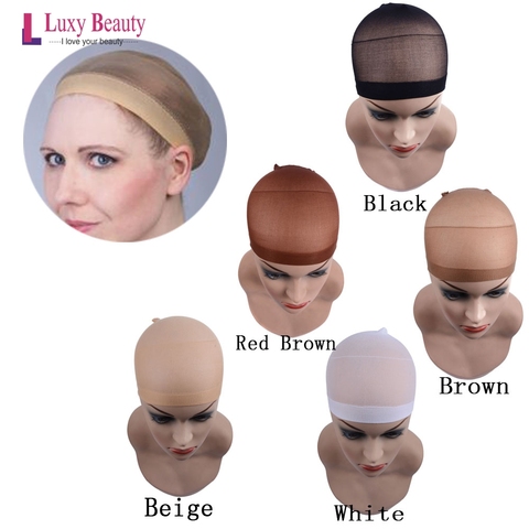 Hair Nets Lace Wig Cap Wig Nets 2PCS/pack Weave Hairnets For Making Wigs Free Size 5 colors ► Photo 1/6