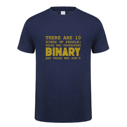 Summer Style There Are 10 Kinds Of People Those Who Understand Binary T Shirts Men Funny Programmer Computer T-shirt OT-982 ► Photo 1/6