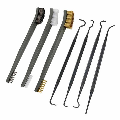 3pcs Steel Wire Brush + 4pcs Nylon Pick Set Universal Gun Hunting Cleaning Kit Tactical Rifle Accessories Tactical Cleaning Tool ► Photo 1/6