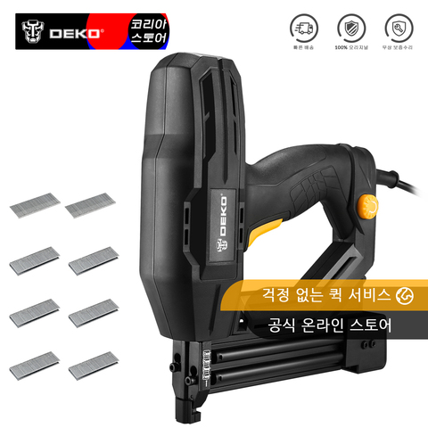 Deko DKET02 electric acoustic electric gun Air stick nail furniture stainless steel Plus air press flat head pin ㄷ lining girls pin included ► Photo 1/6