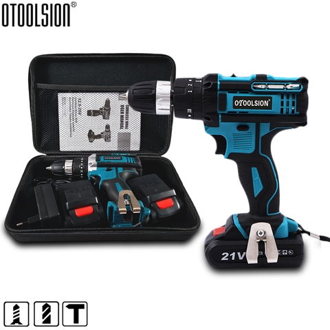 2 Speed 21V Impact Drill Impact Screwdriver Electric Wireless Power Tools Lithium-Ion Battery For Drilling In Steel Wood Ceramic ► Photo 1/6