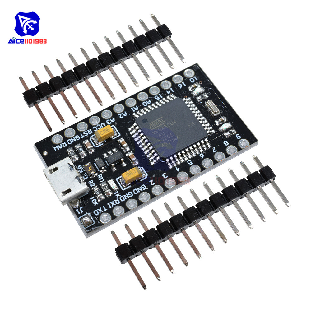 diymore Pro Micro Board ATmega32U4 5V/16MHz Module Board with 2 Row Pin ...
