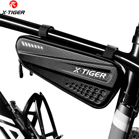 X-TIGER 2022 Bike Cycilng Bicycle Bag 1.2L Waterproof 3D EVA Shell Pouch Bicycle Top Front Tube Triangle Bike Frame Bag ► Photo 1/6