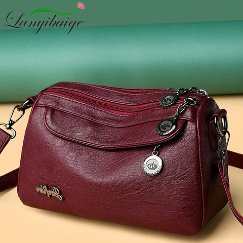 2022 New Women Crossbody Bags High Quality Leather Women Handbags Large Capacity Travel Messenger Bags Designer Bags ► Photo 1/6
