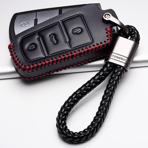 Leather Remote Car Key Case key cover For Volkswagen VW Passat CC B6 B7 B7L CC R36 Maogotan B5 Passat 3C Car Key Shell ► Photo 1/6