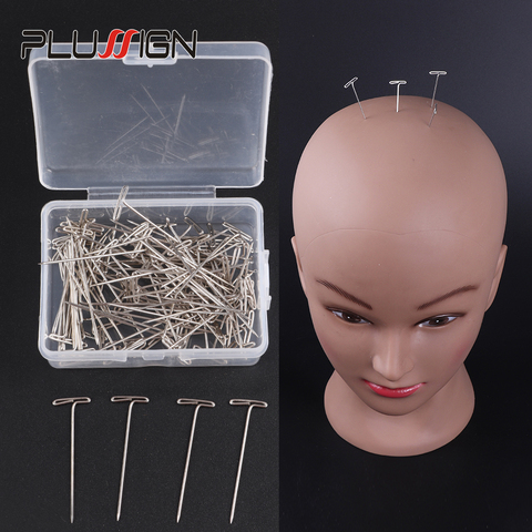 AliLeader Good Quality Silver 50pcs Tpins for Wigs Making/Display