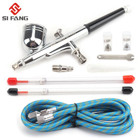 Dual Action Airbrush Set Gravity Feed Airbrush Kit For Cake Model Painting Makeup Tattoo DIY Tools with 0.2mm 0.3mm 0.5mm Nozzle ► Photo 1/6