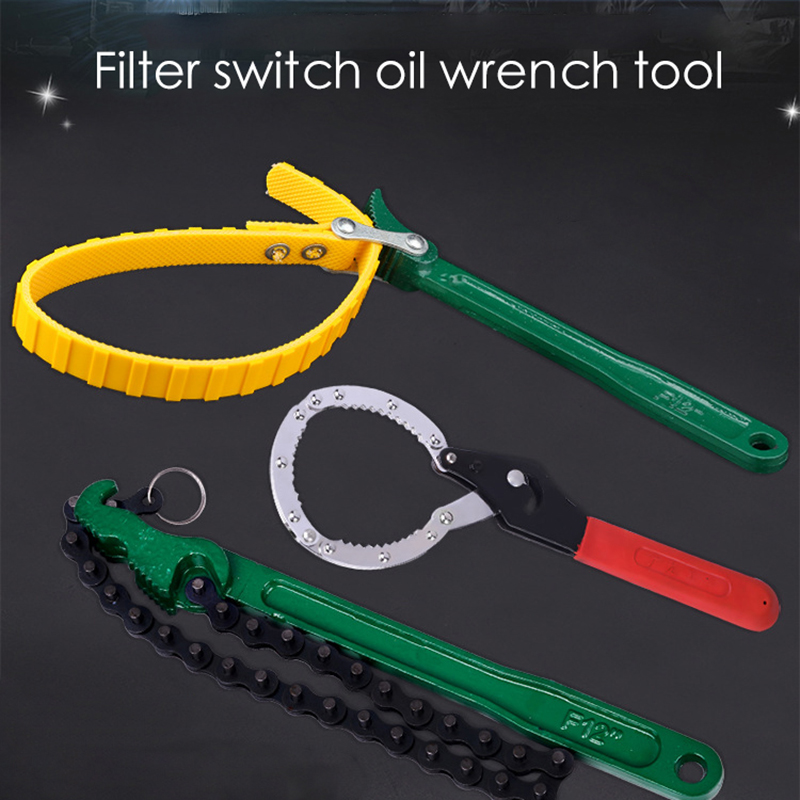 Belt Wrench oil filter puller Strap SpannerChain Oil Cartridge Disassembly Tool 