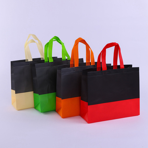Women Men Reusable Shopping Bag splice ecological reusable bag Foldable Shopping Bag Large Grocery Bags Convenient Storage cloth ► Photo 1/6