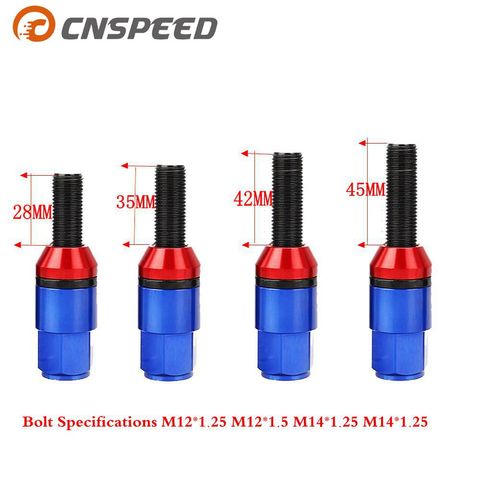 20 Pcs 28/35/42/45/MM Lengthen Wheel lug Bolts m14 x 1.5 m14 x 1.25 m12 x 1.25 m12 x 1.5 Extended Conical Seat Wheel Nuts ► Photo 1/6