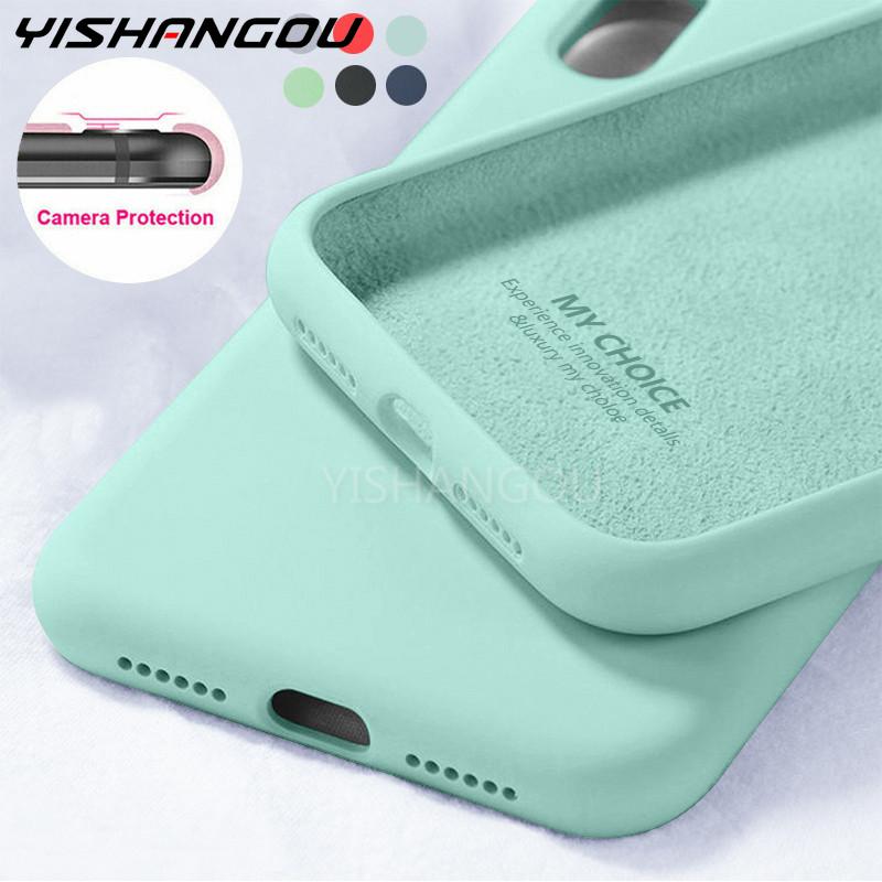 Buy Online New Color Liquid Soft Silicone Case For Apple Iphone 12 11 Pro Max 6 6s 7 8 Plus Se X Xs Max Xr Phone Slim Back Case Cover Alitools