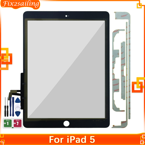 For iPad 5 A1474 A1475 A1476 Outer LCD Touch Screen Digitizer Front Glass Panel Replacement For ipad 5 Air 1 Touch ► Photo 1/6