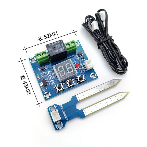 Humidity Controller Soil Sensor Module Board DV 12V 10A Automatic Control Irrigation Red Digital Display XH-M214 ► Photo 1/1